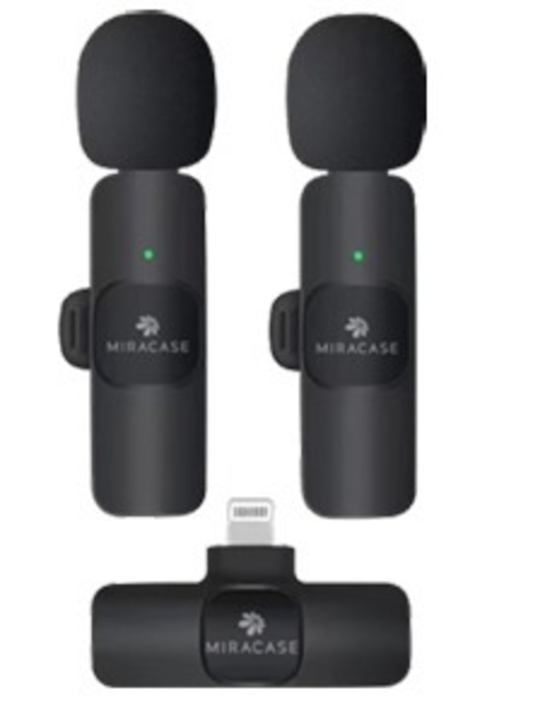 זוג מיקרופון אלחוטיים עם חיבור MIRACASE MWML650 Lightning