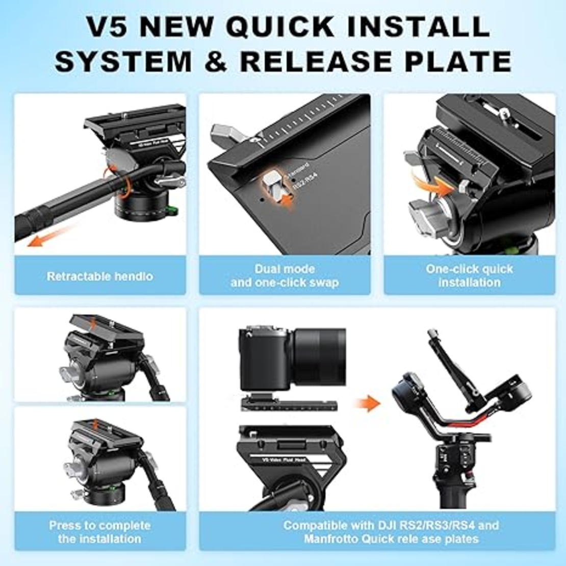 מונופוד+ ראש  COMAN CARBON M1V5