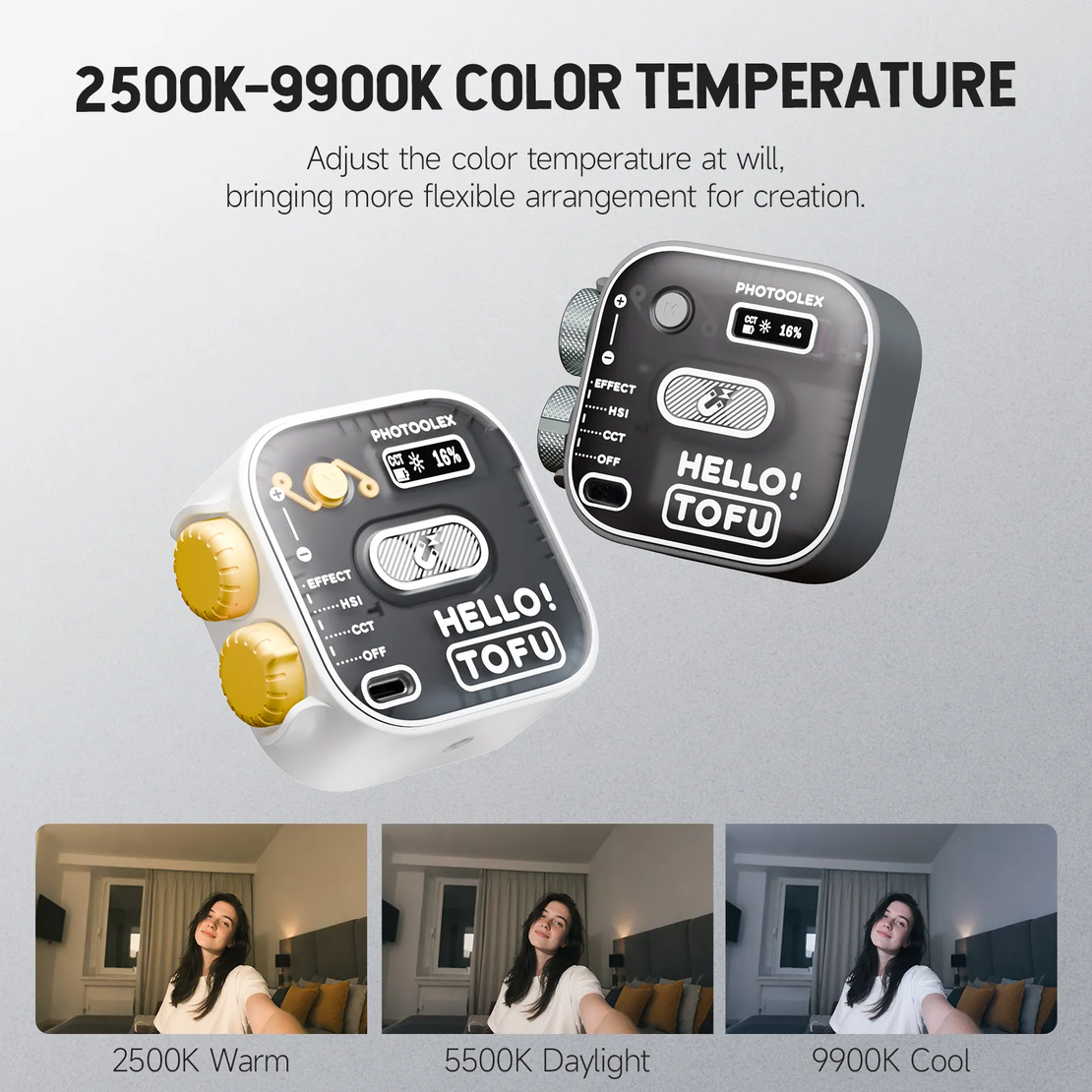 תאורת וידאו RGB TOFU PHOTOOLEX