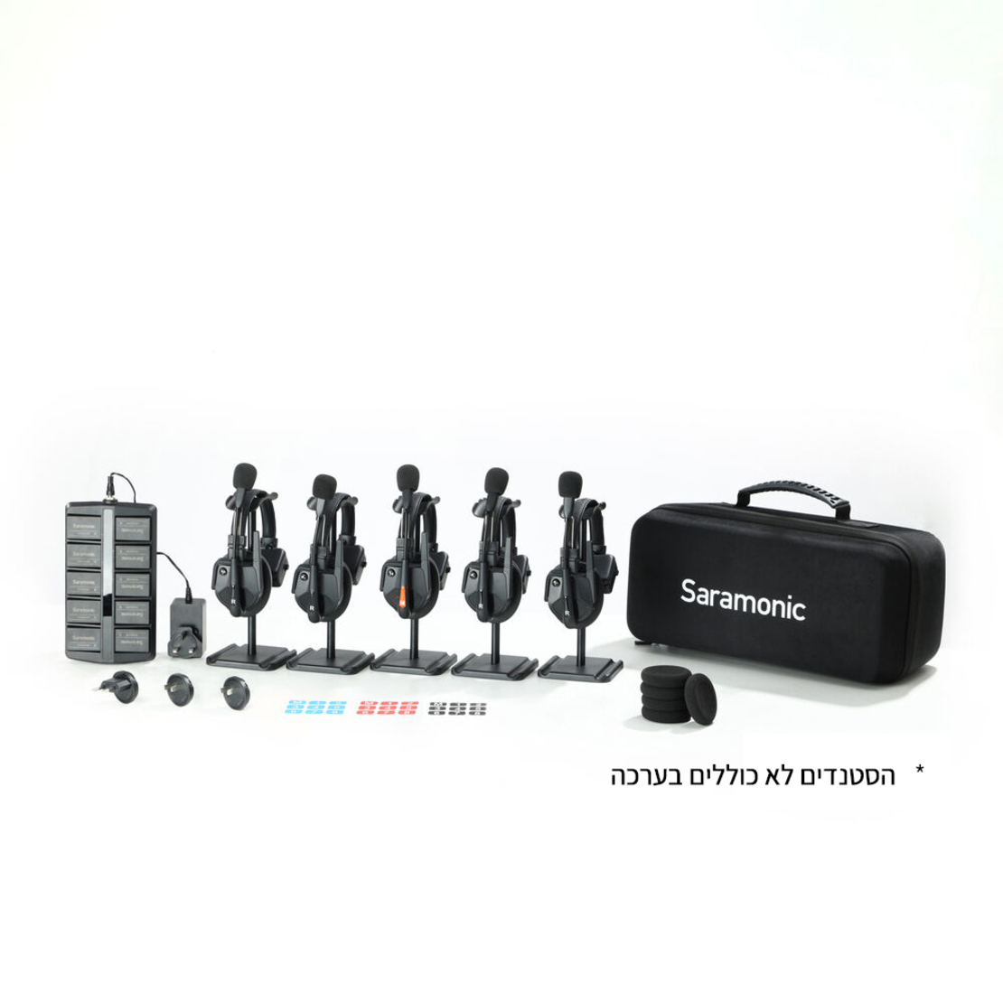 מערכת אינטרקום Saramonic WiTalk9-5S סט אוזניות תקשורת הפקה אלחוטי ל- 5 אנשים