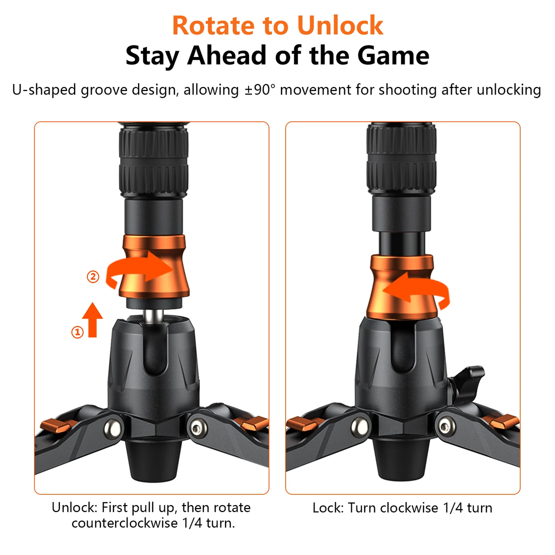 מונופוד + ראש אלומיניום  COMAN DX327AQ6