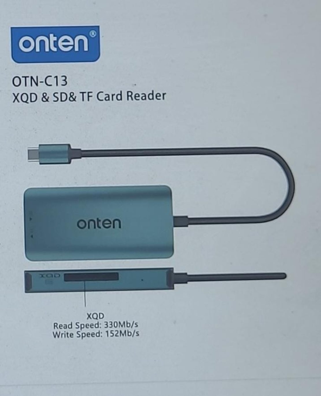 קורא כרטיס ONTEN XQD חיבור TAPE- C