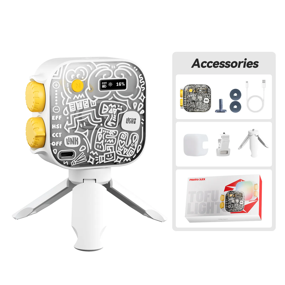 תאורת וידאו RGB TOFU PHOTOOLEX