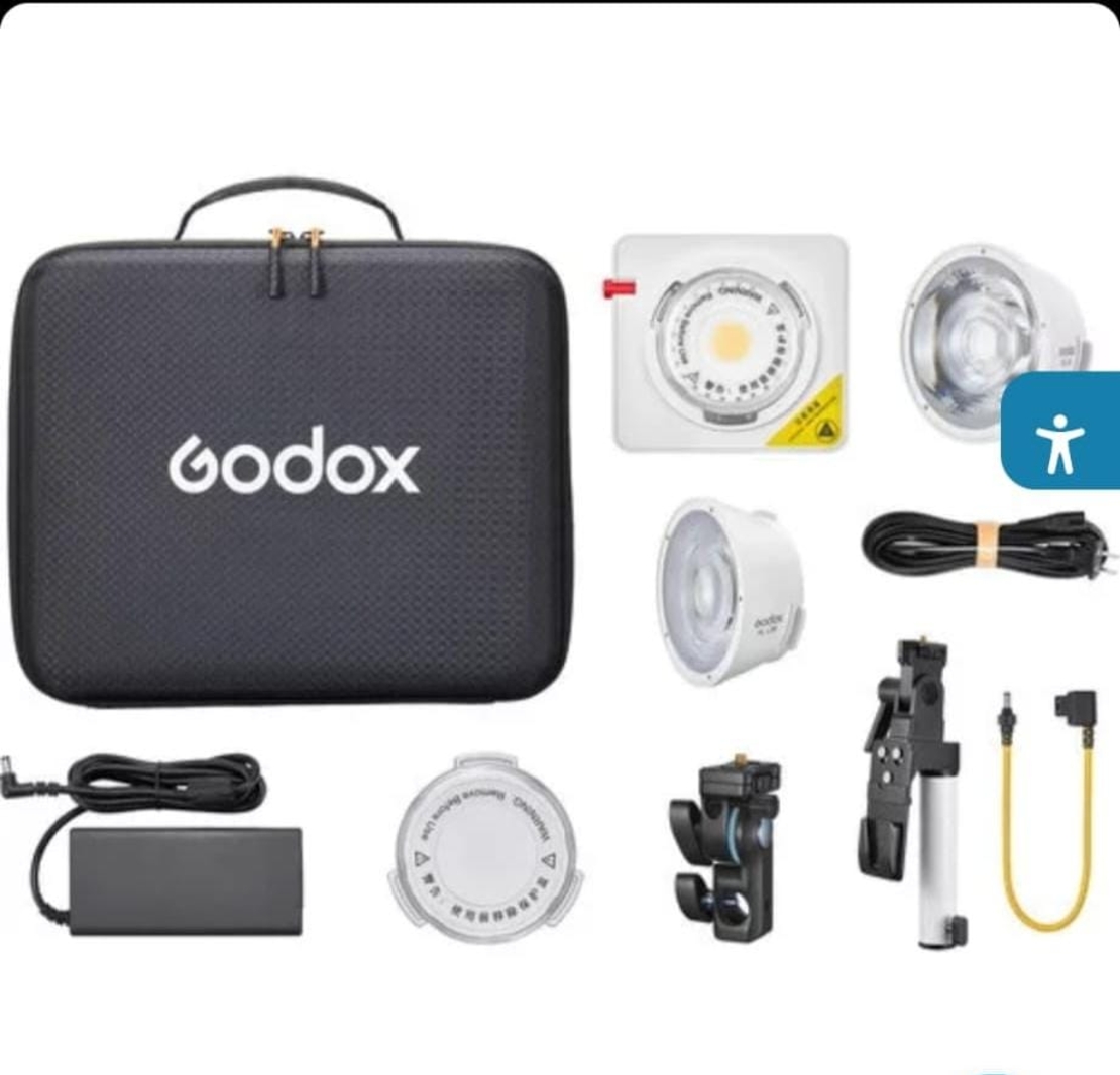 Godox ML100Bi K2 תאורת לד Bi-color קומפקטית 120W + מתאם V-Mount