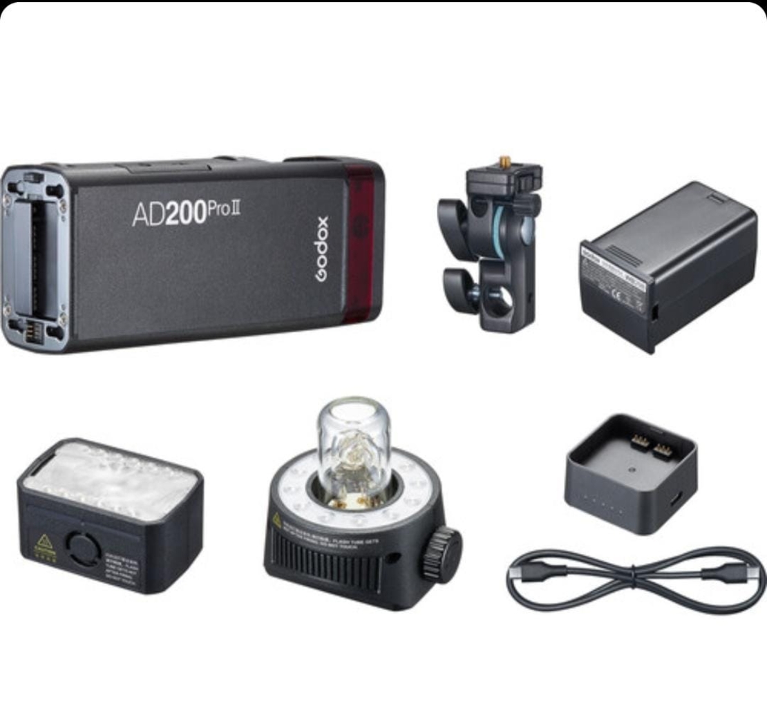 Godox AD200Pro Mark II פלאש קומפקטי נטען TTL