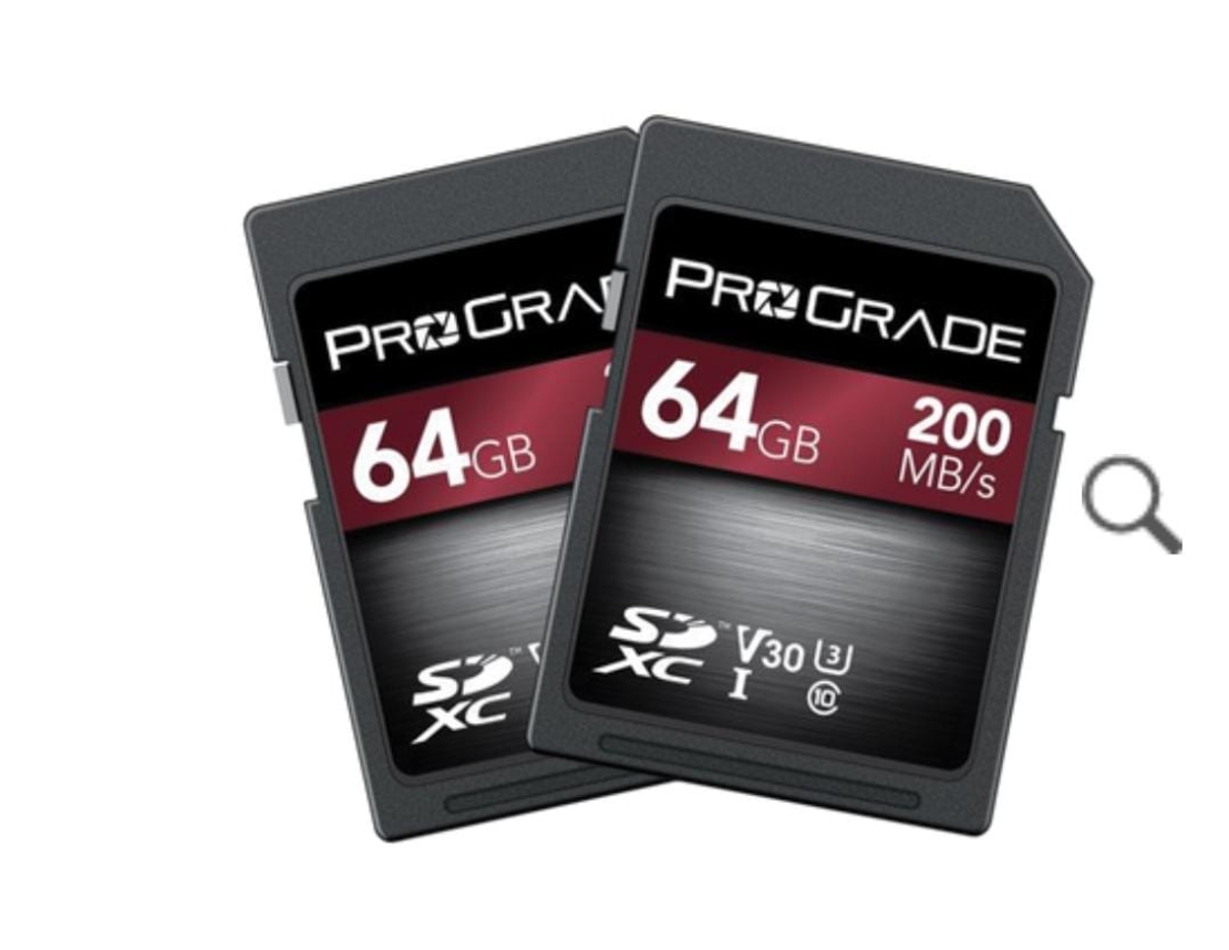 מארז זוג כרטיסי זיכרון ProGrade 64GB SDXC V30 UHS-I