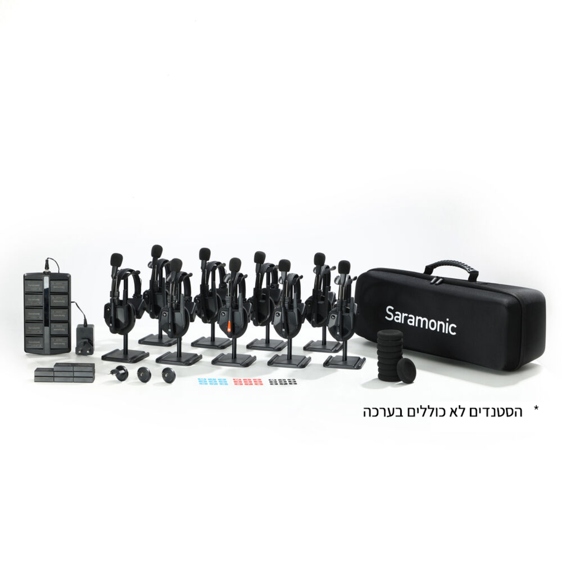 מערכת אינטרקום Saramonic WiTalk9-9S סט אוזניות תקשורת הפקה אלחוטי ל- 9 אנשים