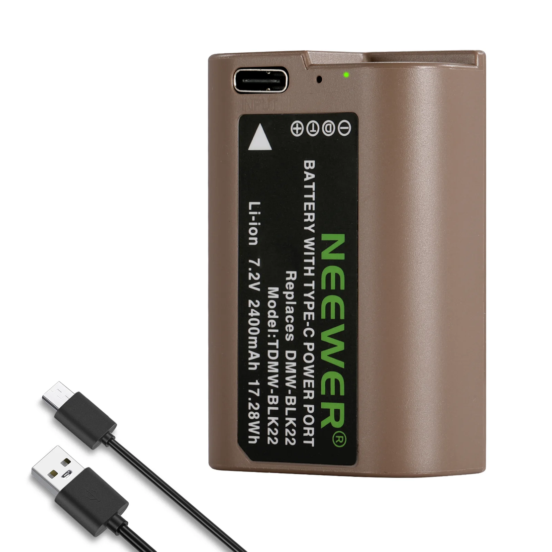 סוללה חלופית NEEWER 2400mAh DMW-BLK22 למצלמות PANASONIC