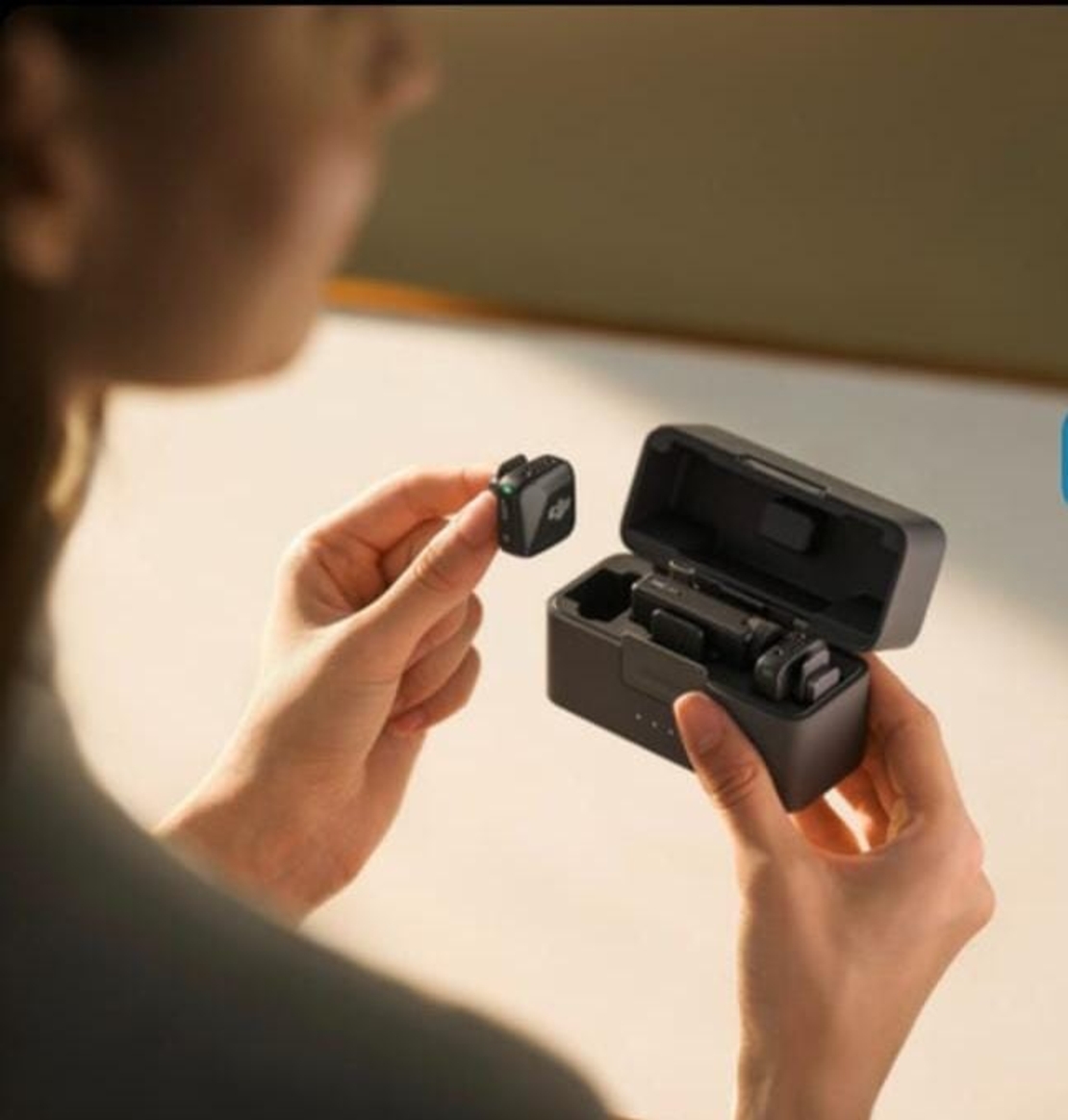 DJI Mic Mini מערכת זוג מיקרופוני דש קומפקטית אלחוטית זוג משדרים ומקלט עבור מצלמה/סמארטפון