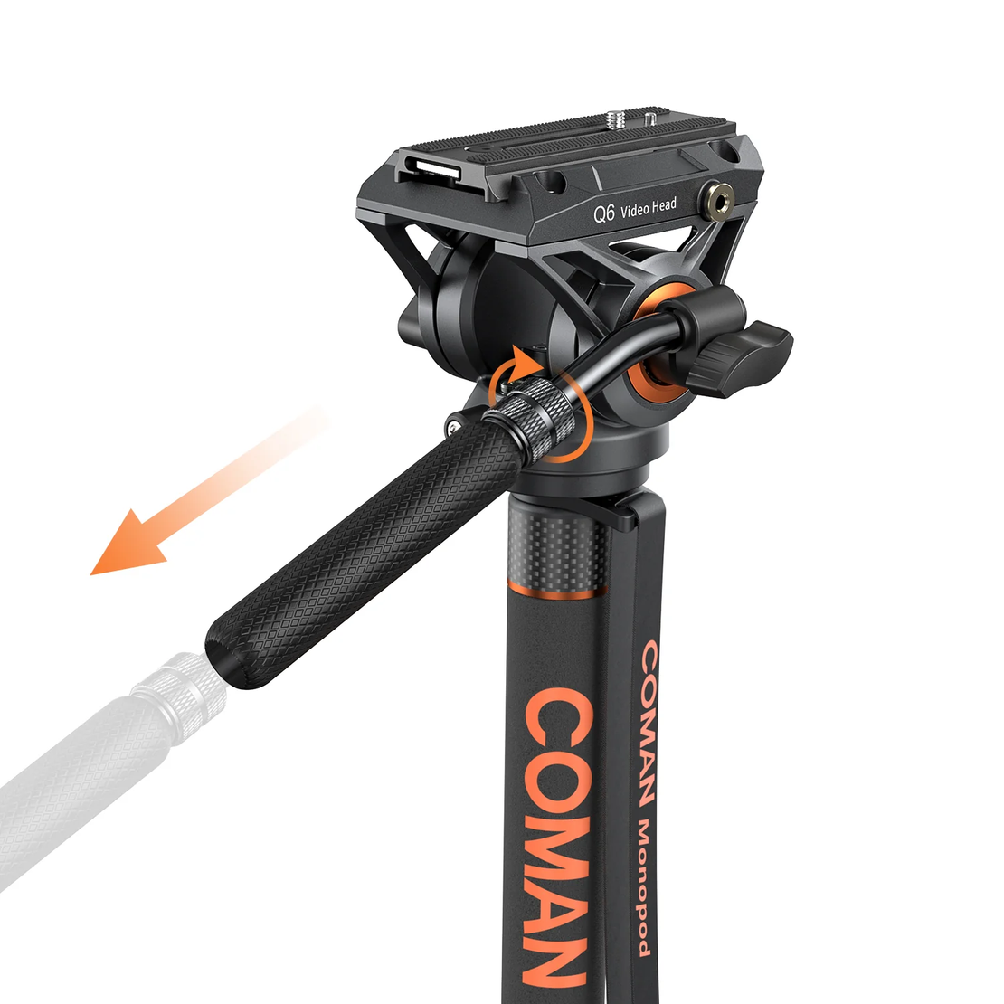 מונופוד + ראש אלומיניום  COMAN DX327AQ6