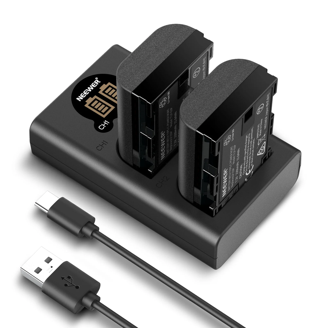 ערכת 2 סוללות חלופיות LP-E6P 2200mAh עבור Canon EOS