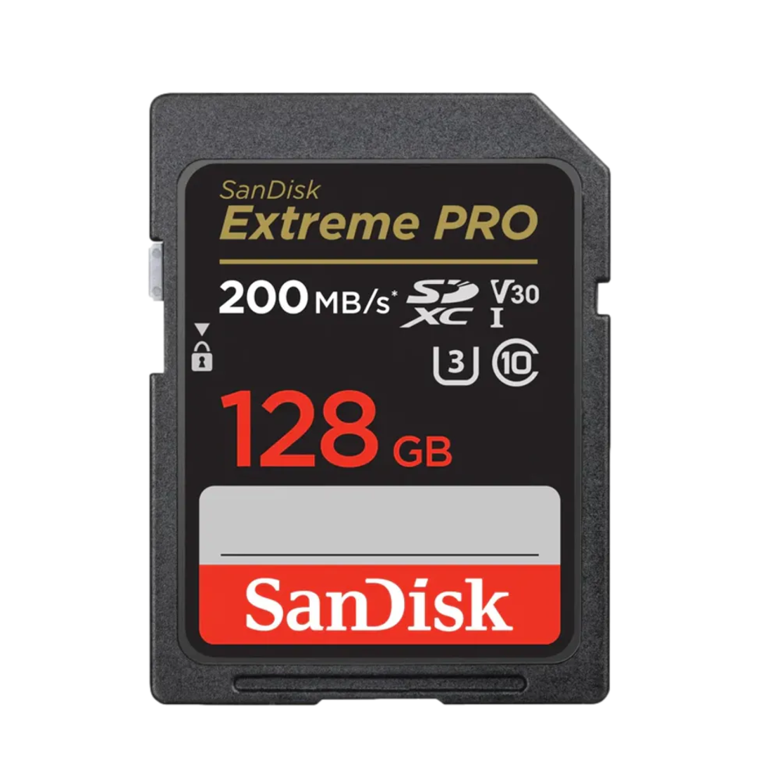 כרטיס זיכרון בנפח GB128 S.D EX PRO 4K 200S V30 מבית SANDISK