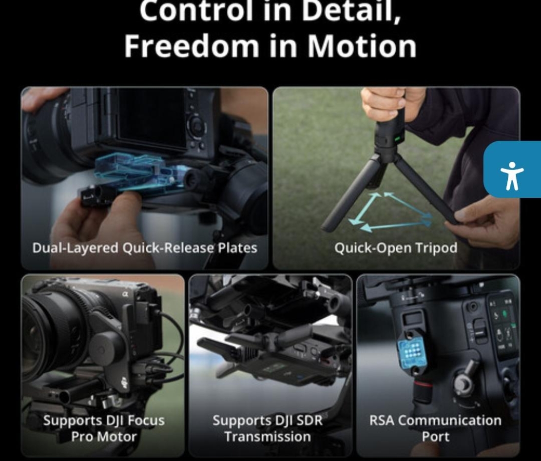 DJI RS 5 Combo גימבל (מייצב)
