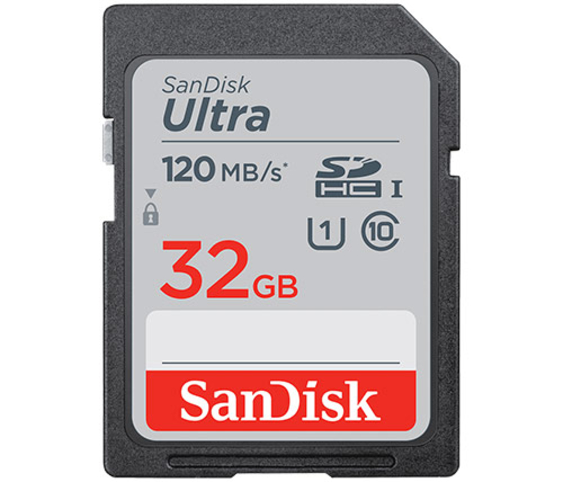 כרטיס זיכרון למצלמה מהיר SANDISK SD SDSDUNB-32G-GN6IN 120MB/s