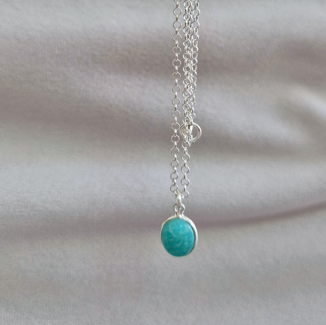 שרשרת כסף אמזונייט