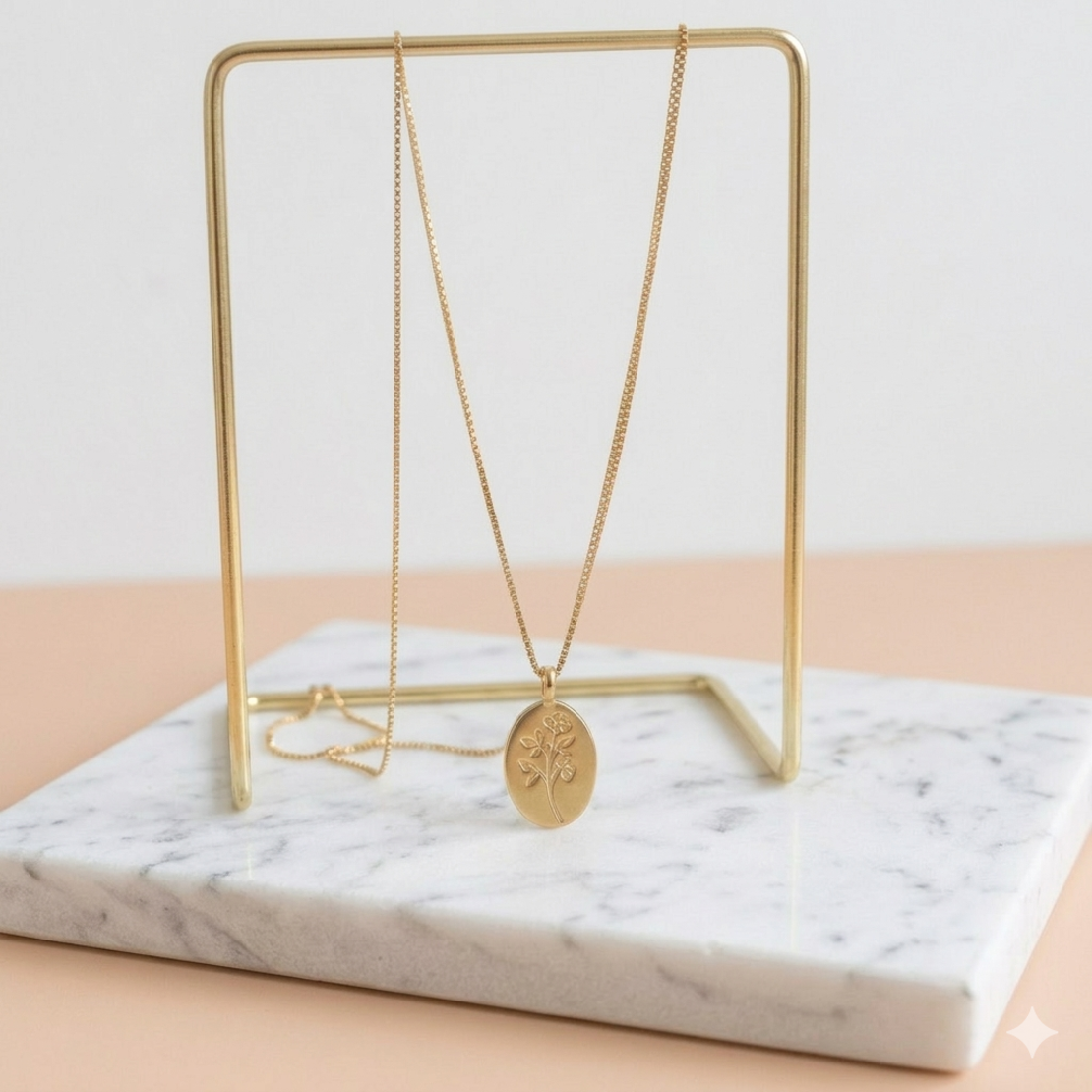 שרשרת גולד תליון ורד