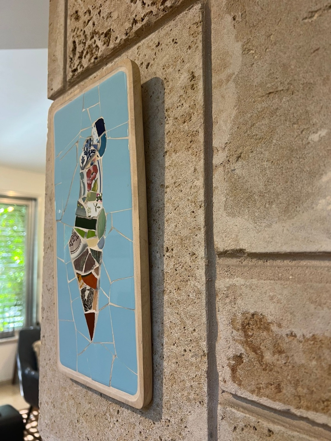 מפת ארץ ישראל מפסיפס בעבודת יד