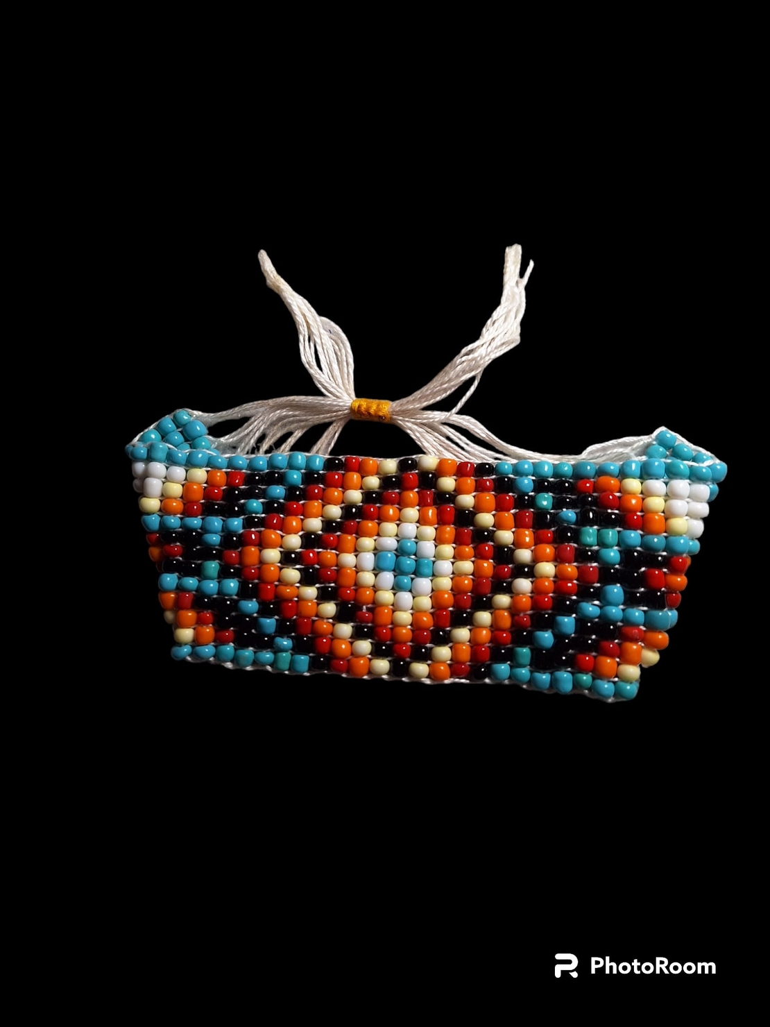 צמיד חרוזי ונציה בשיטת אריגה בנול- מעויין גדול בשלל צבעים