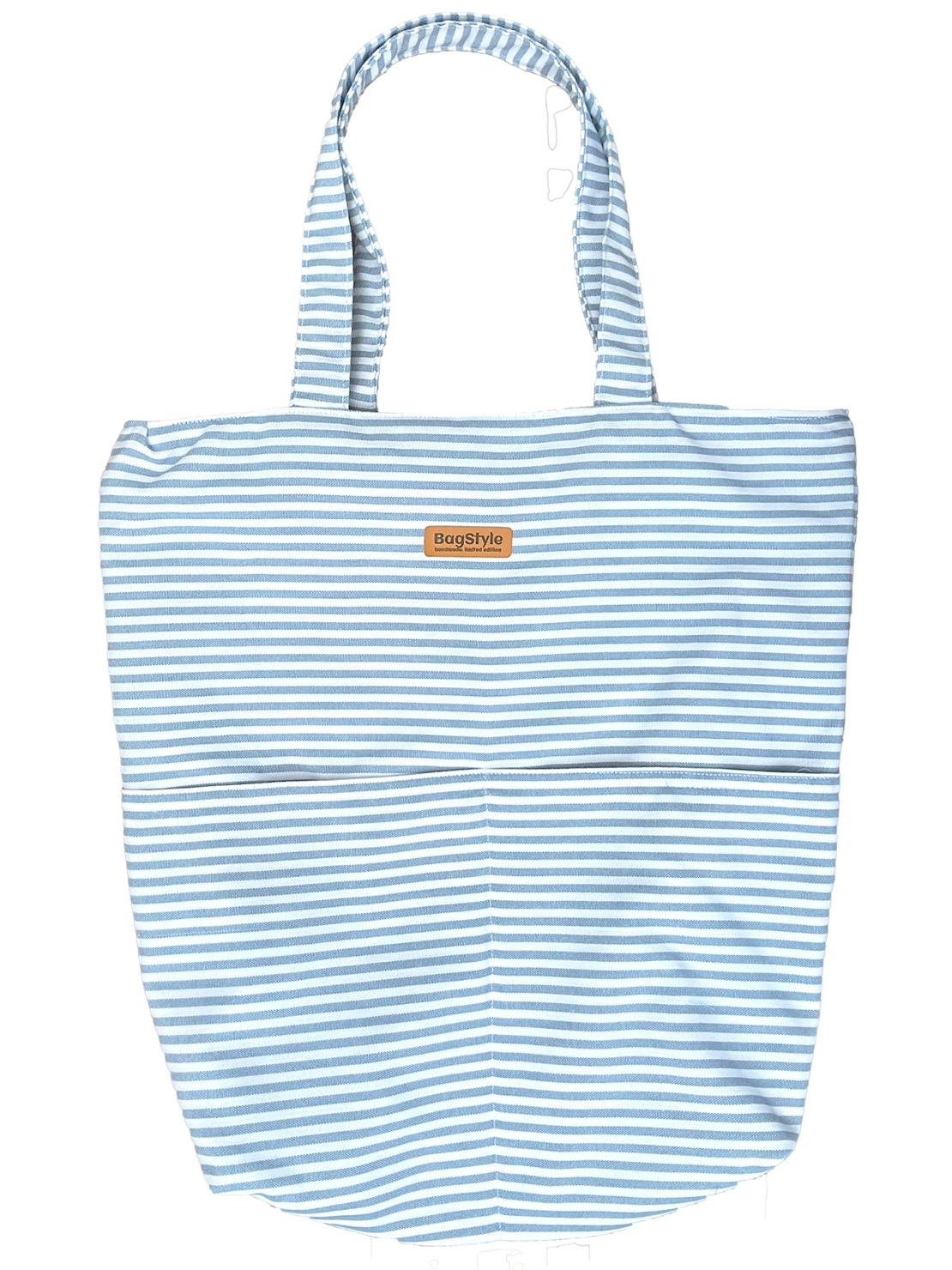 תיק TOTE גדול בעבודת יד- Canvas Sea Stripes