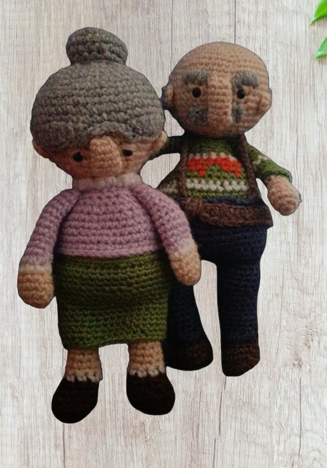 סבתא רוזה וסבא אמנון בובות סרוגות בעבודת יד