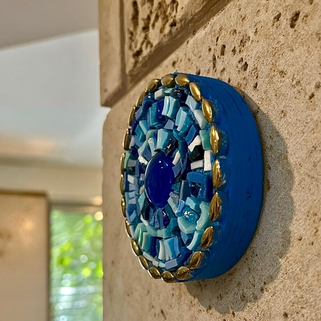 מנדלה קטנה מפסיפס נגד עין הרע בעבודת יד