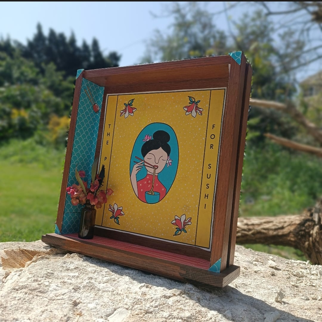 מדף נוי ממגירה בעבודת יד