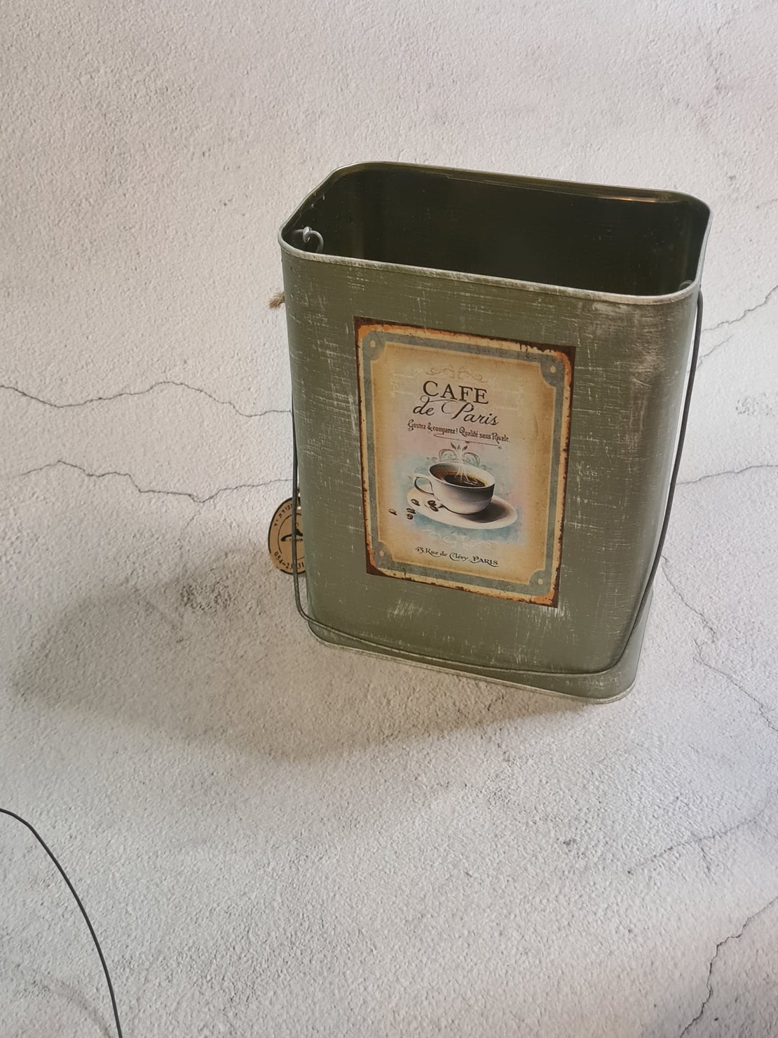 קופסאת פח מלבנית ממוחזרת קפה דה פריז