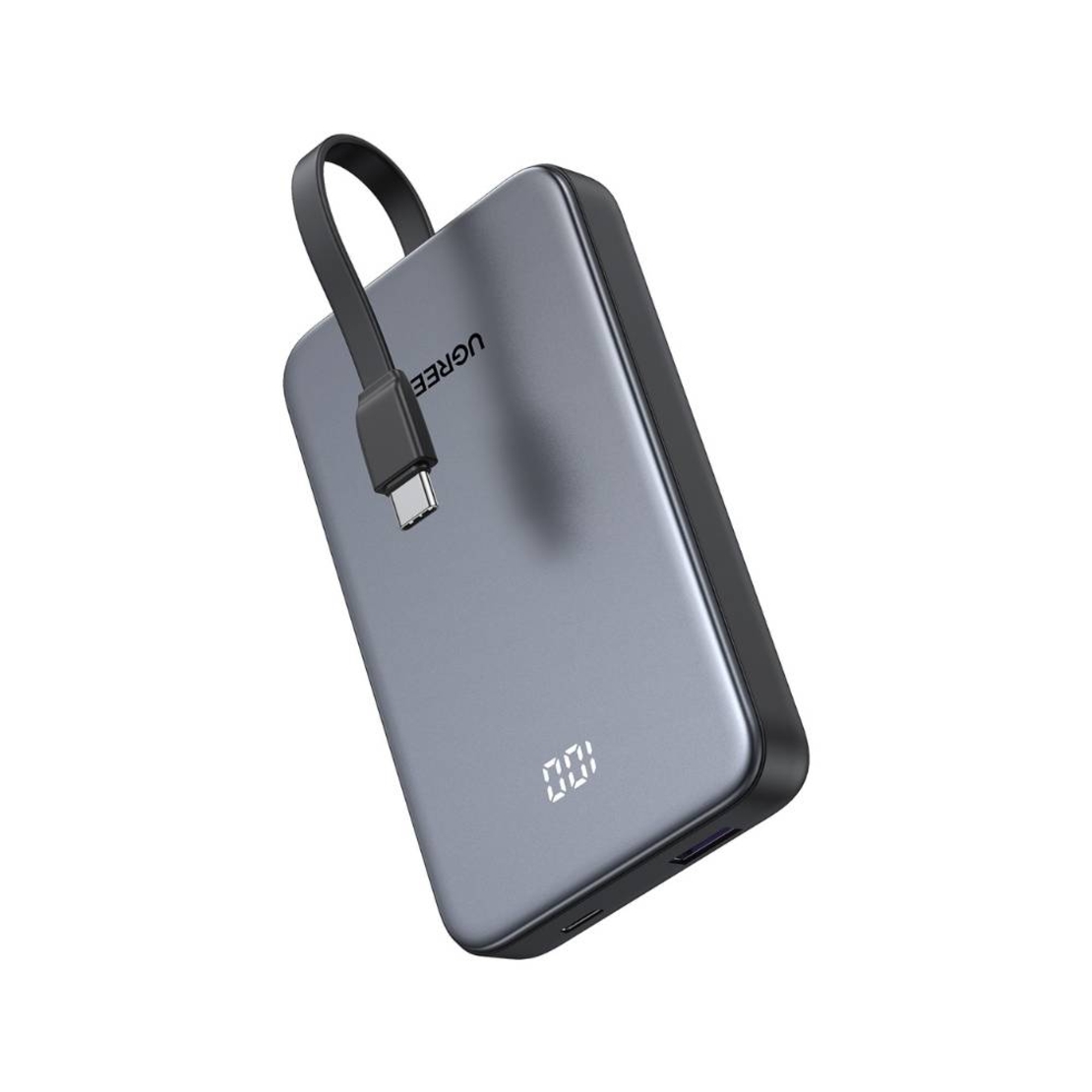 סוללת גיבוי UGREEN 10000mAh 22.5W עם כבל מובנה