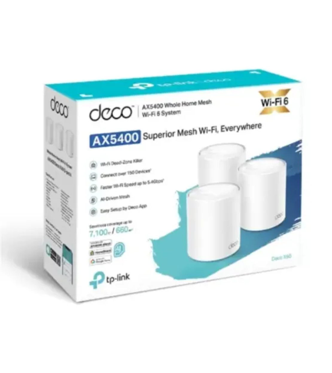 מגדיל טווח(אקסס פוינט) אלחוטי - (3 יחי’ באריזה) Deco X60 MESH AX5400