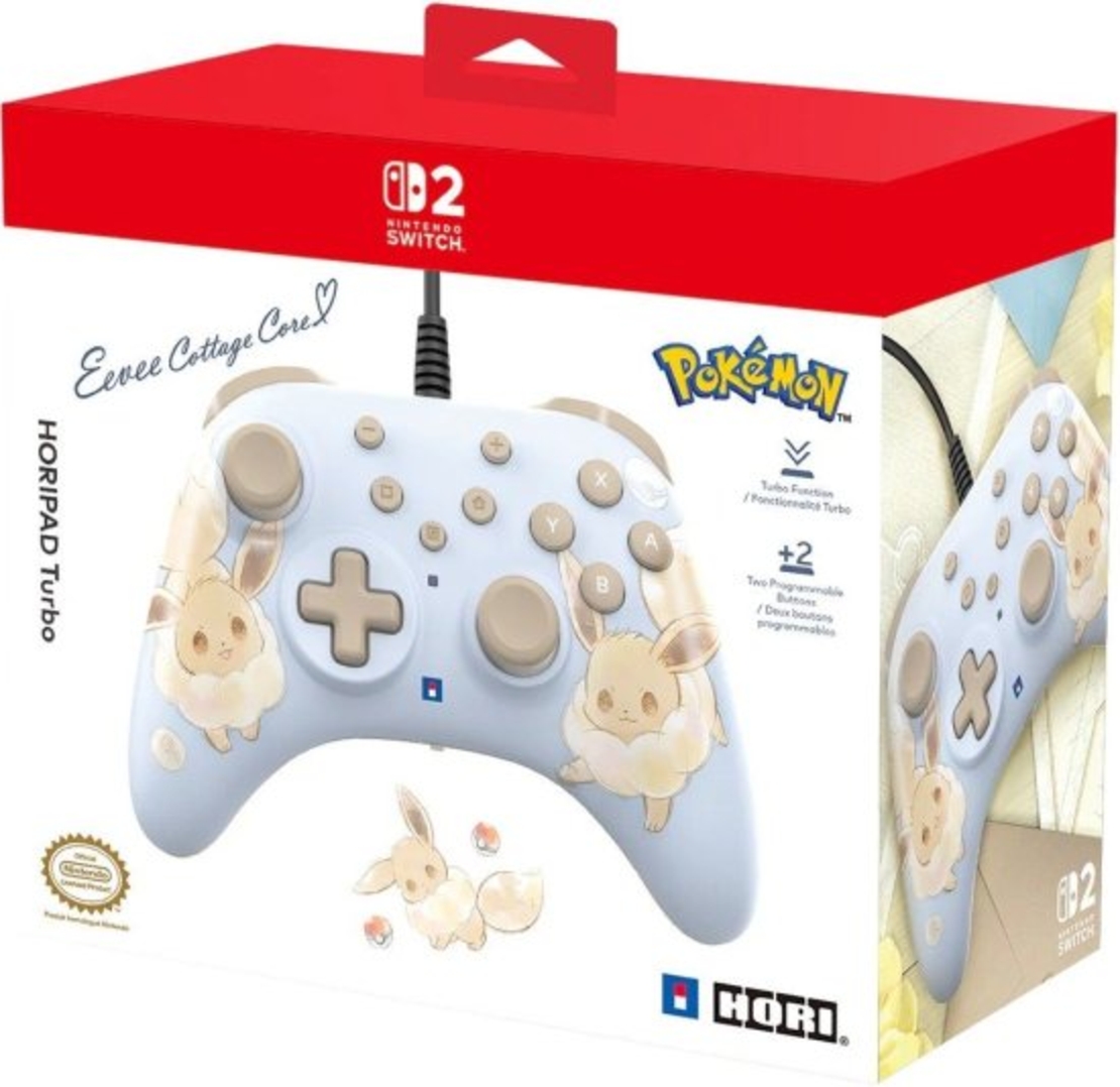 HORIPAD Turbo Eevee Cottage Core – בקר חוטי ל-Nintendo Switch 2