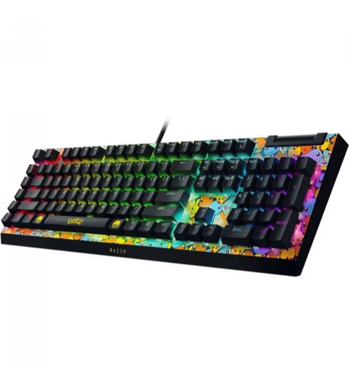 מקלדת גיימינג - Razer Blackwidow V4 X Pokemon Edition