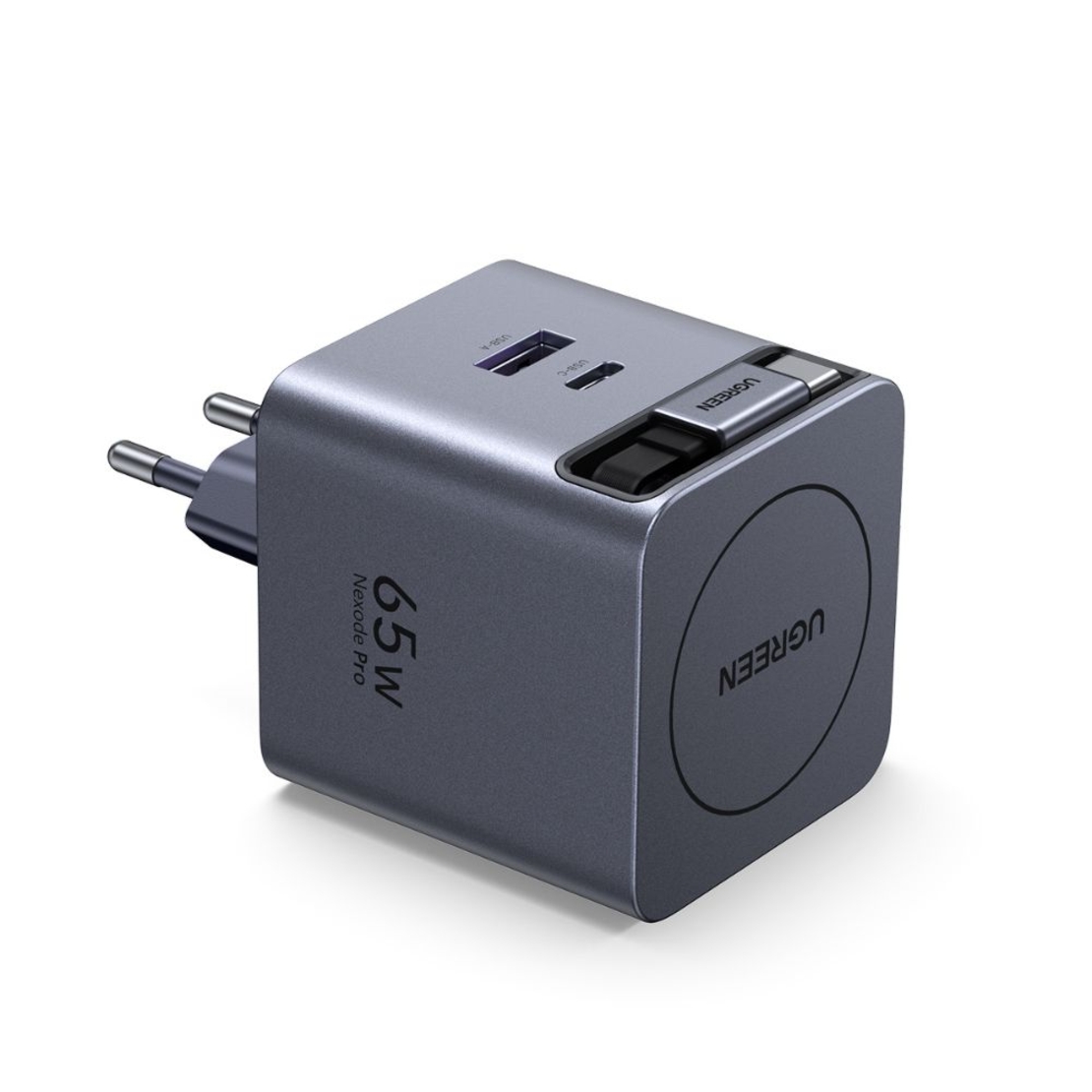 מטען קיר מהיר UGREEN Nexode Pro 45W GaN עם כבל נשלף
