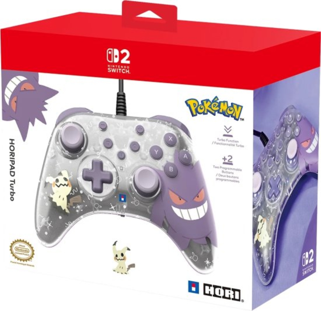 HORIPAD Turbo Gengar & Mimikyu – בקר חוטי ל-Nintendo Switch 2