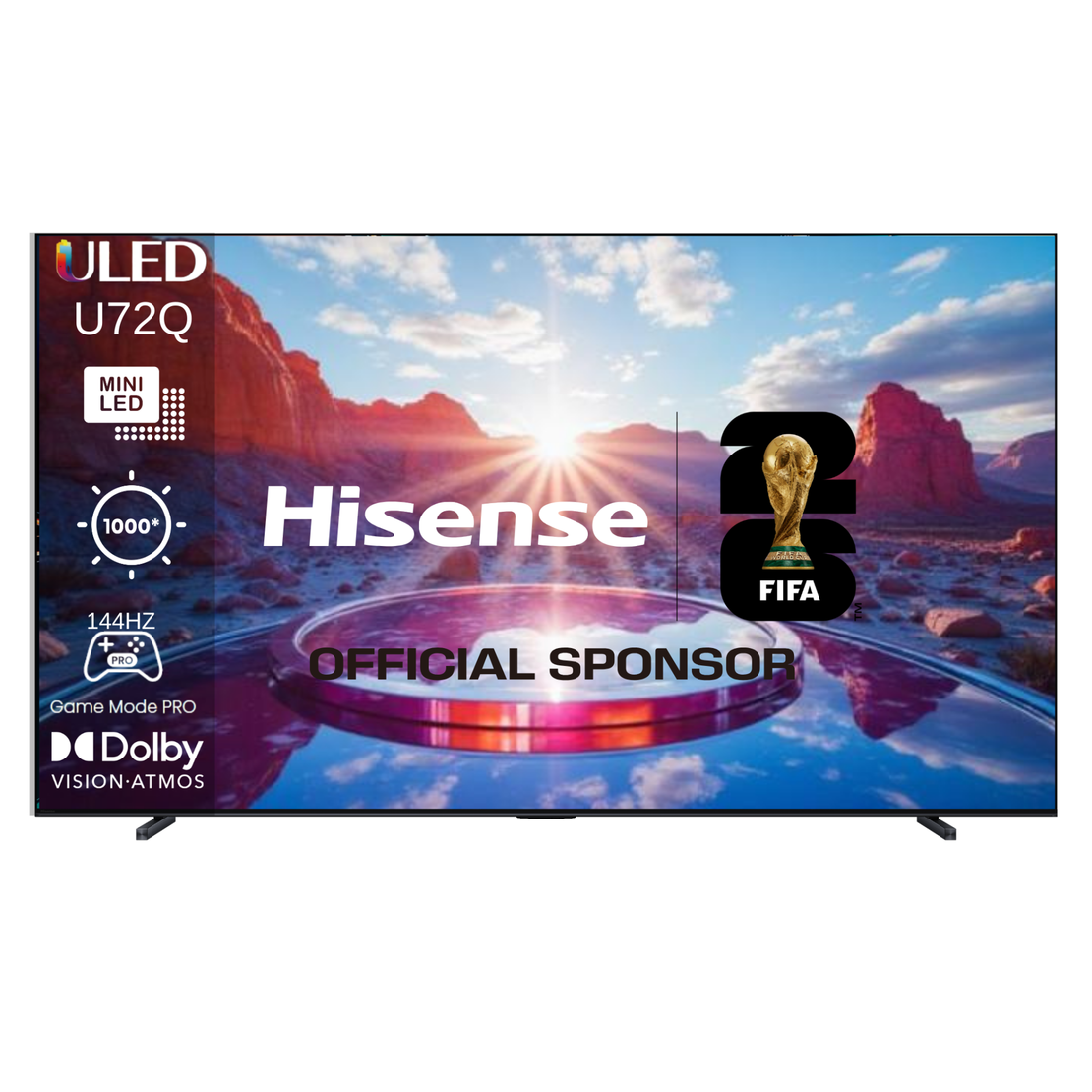 טלוויזיה 100״ Hisense MINI LED 100U72Q SMART