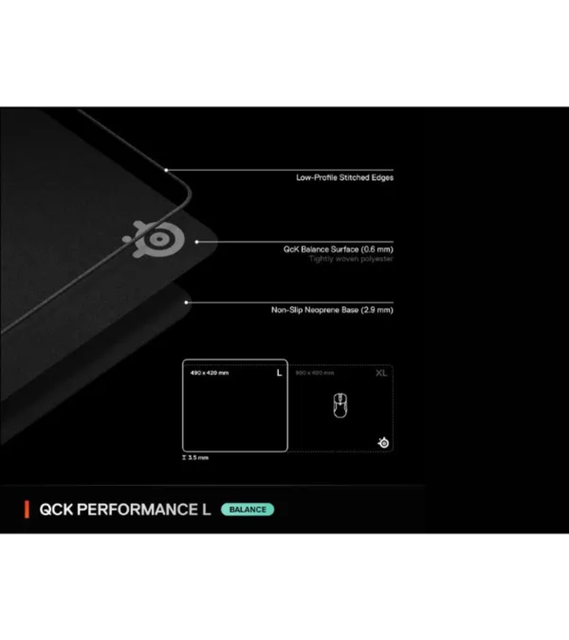 משטח גיימינג לעכבר - Steelseries QcK Balance