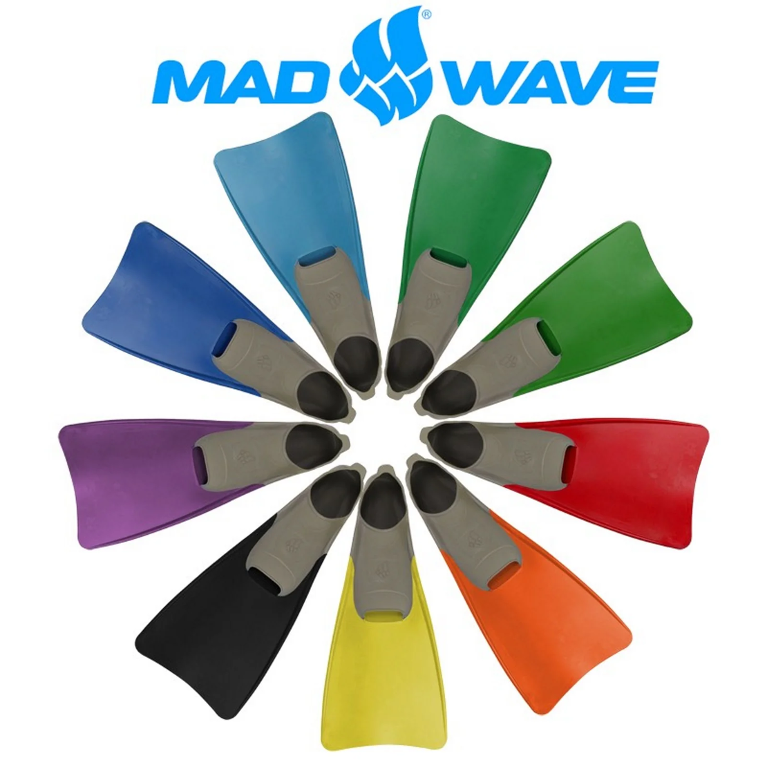 Mad Wave סנפירי שחייה ארוכים לבריכה מגומי צף