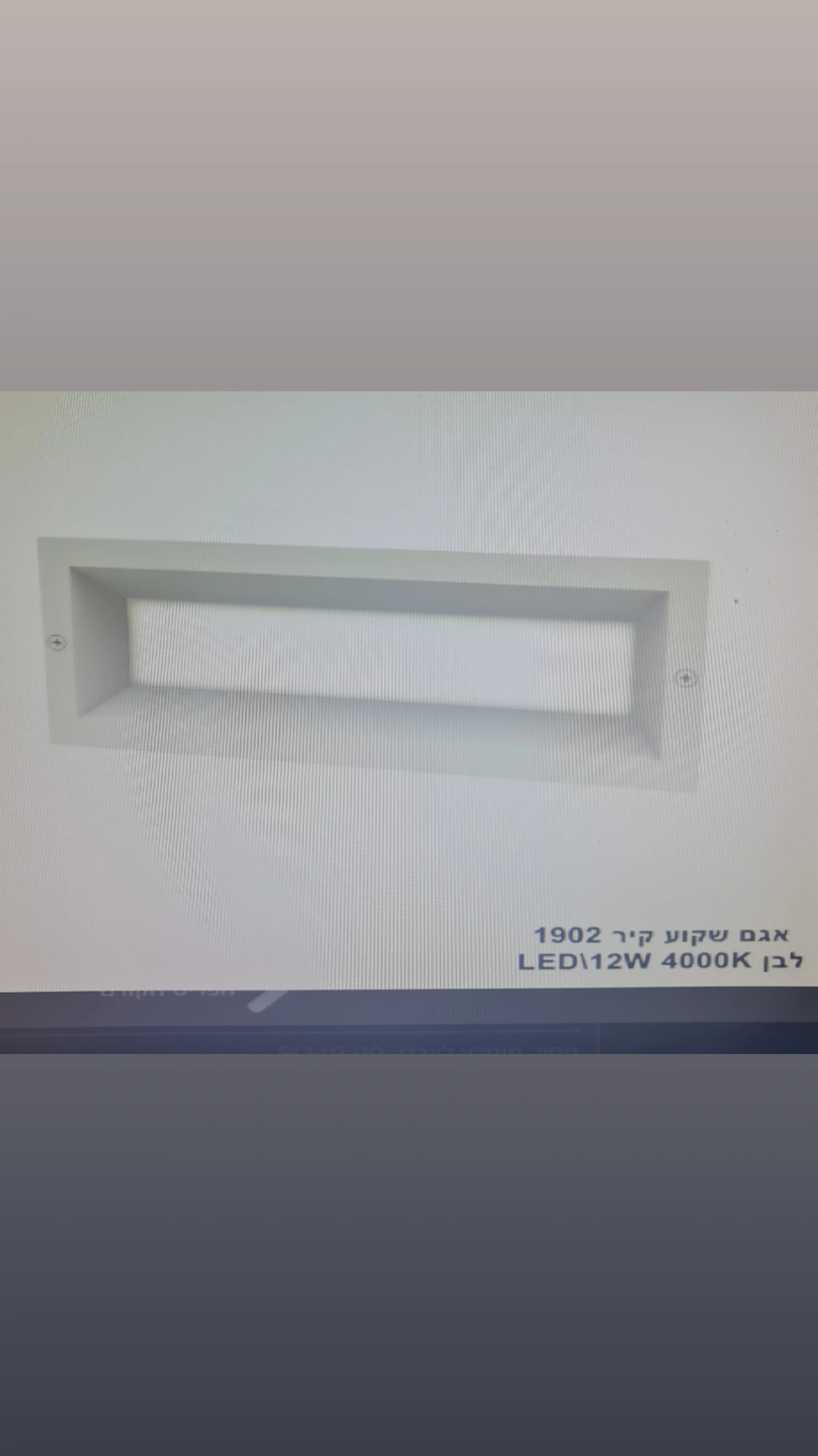 אגם שקוע קיר 1902 לבן 4000K 12W LED