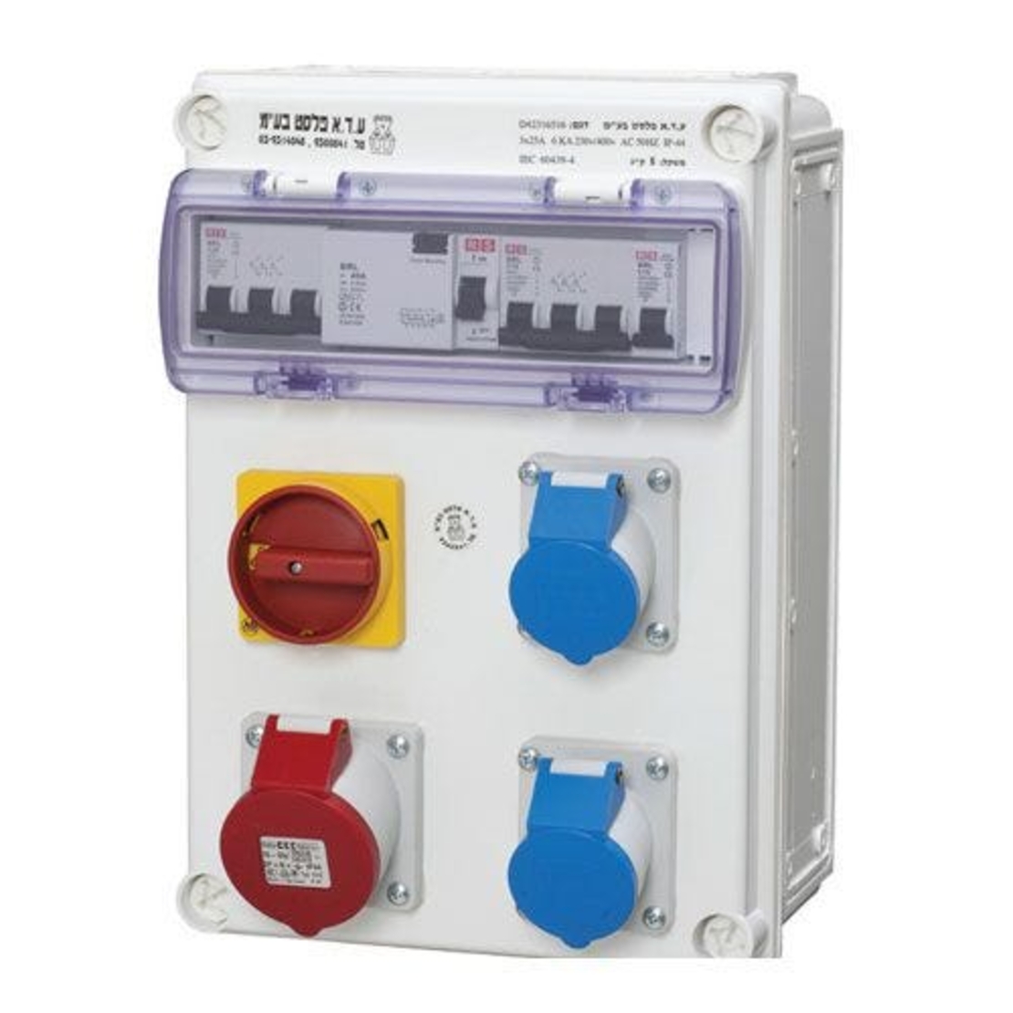 לוח חשמל זמני 2 ממסרי פחת 25A