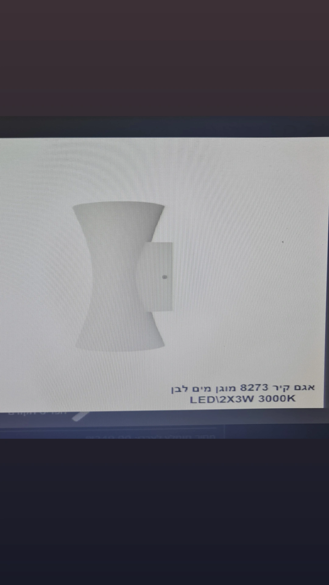 דקור קיר 8273 2x3W LED לבן