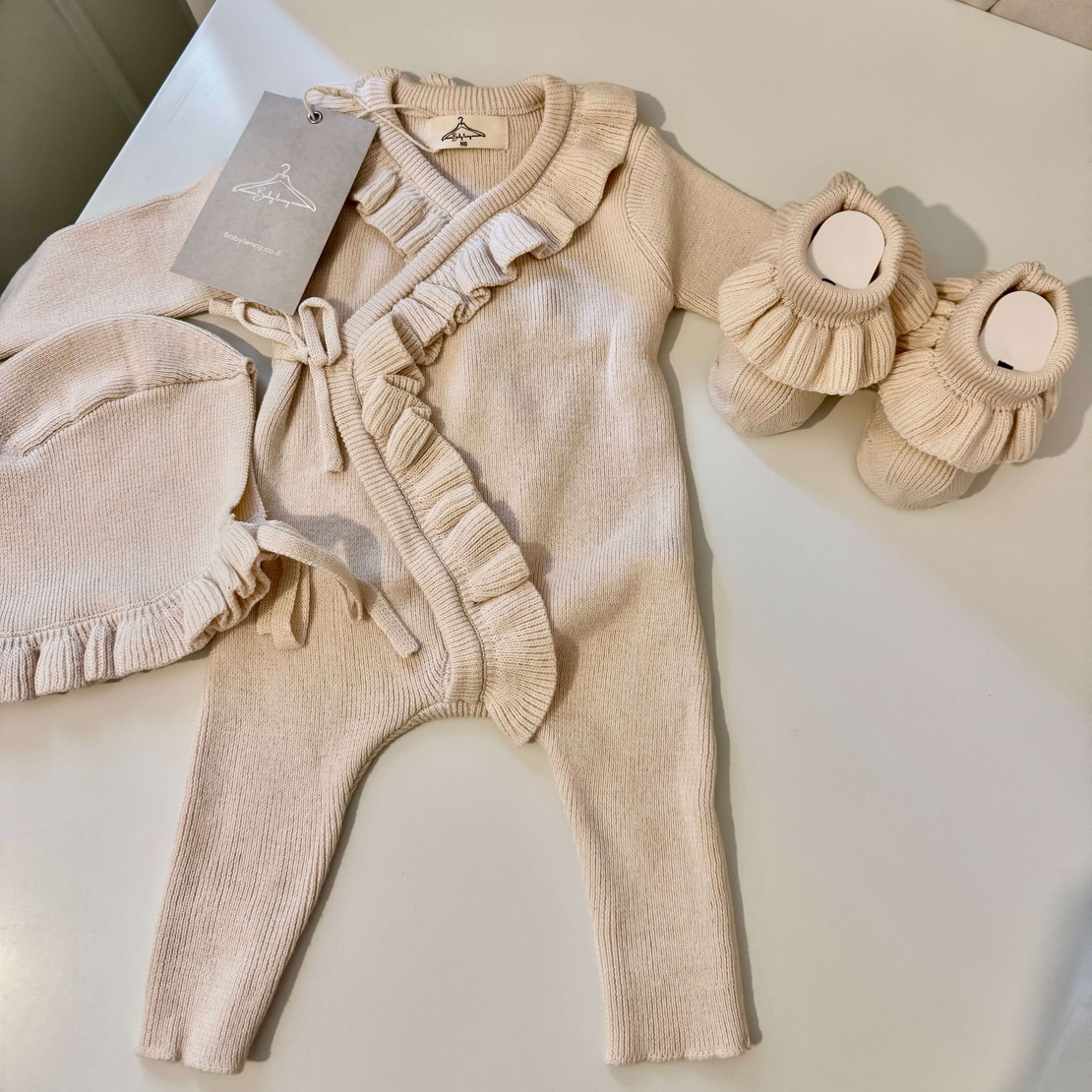 אוברול דגם ליה - בז׳