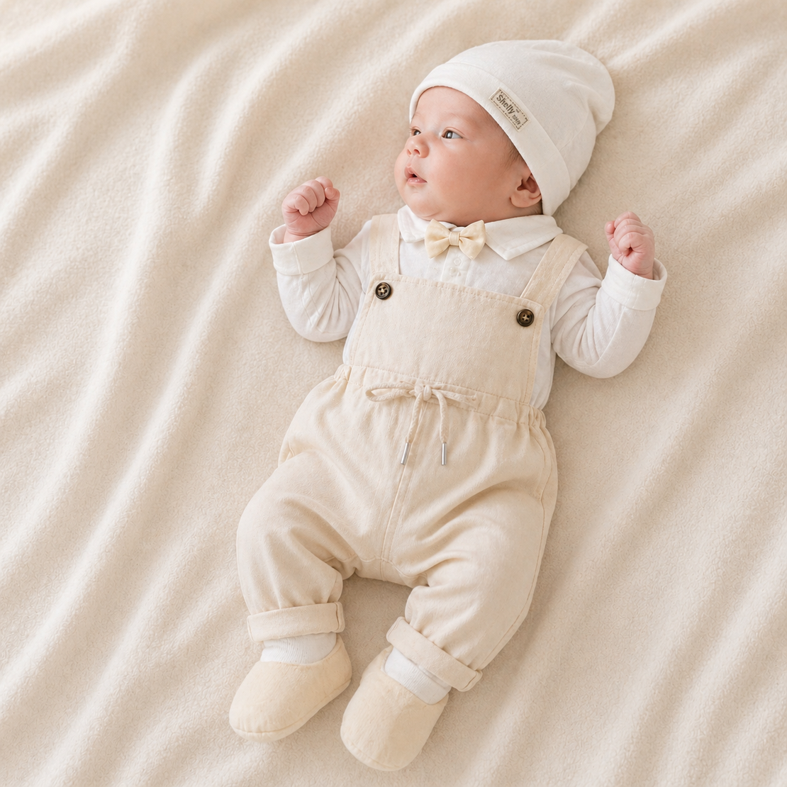 מארז אוברול לתינוק - שמנת