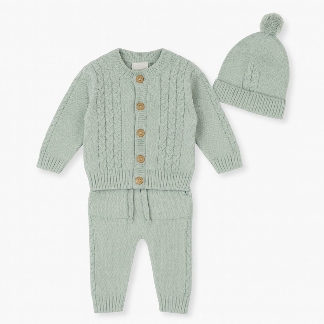 סט סרוג דגם עידו - ירוק