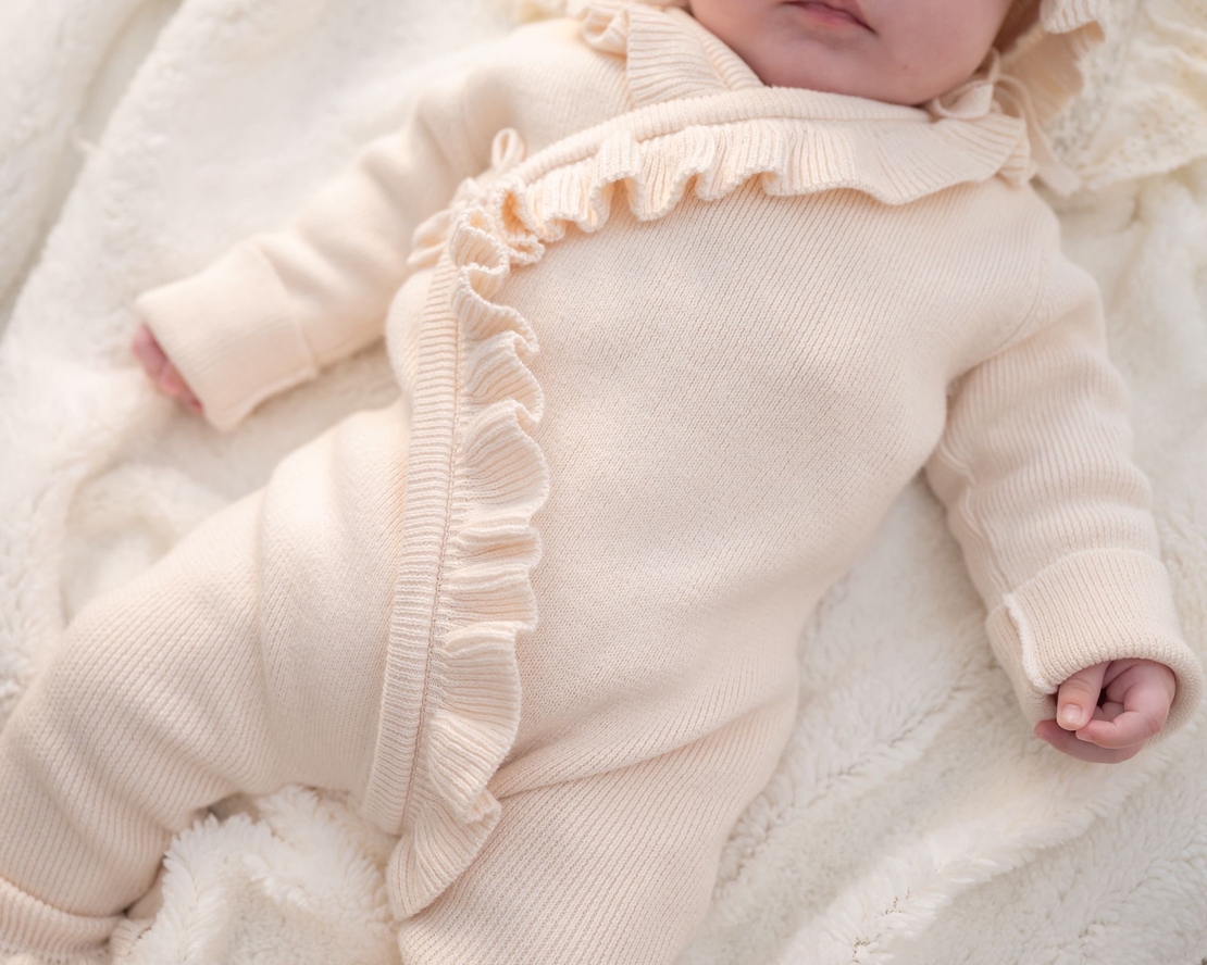 אוברול דגם ליה - שמנת