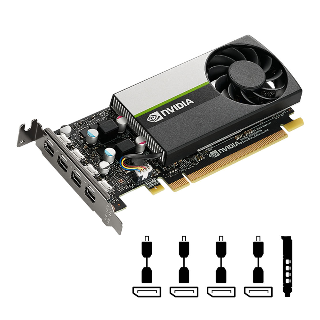 PNY Quadro T1000 4GB GDDR6 M.DPx4