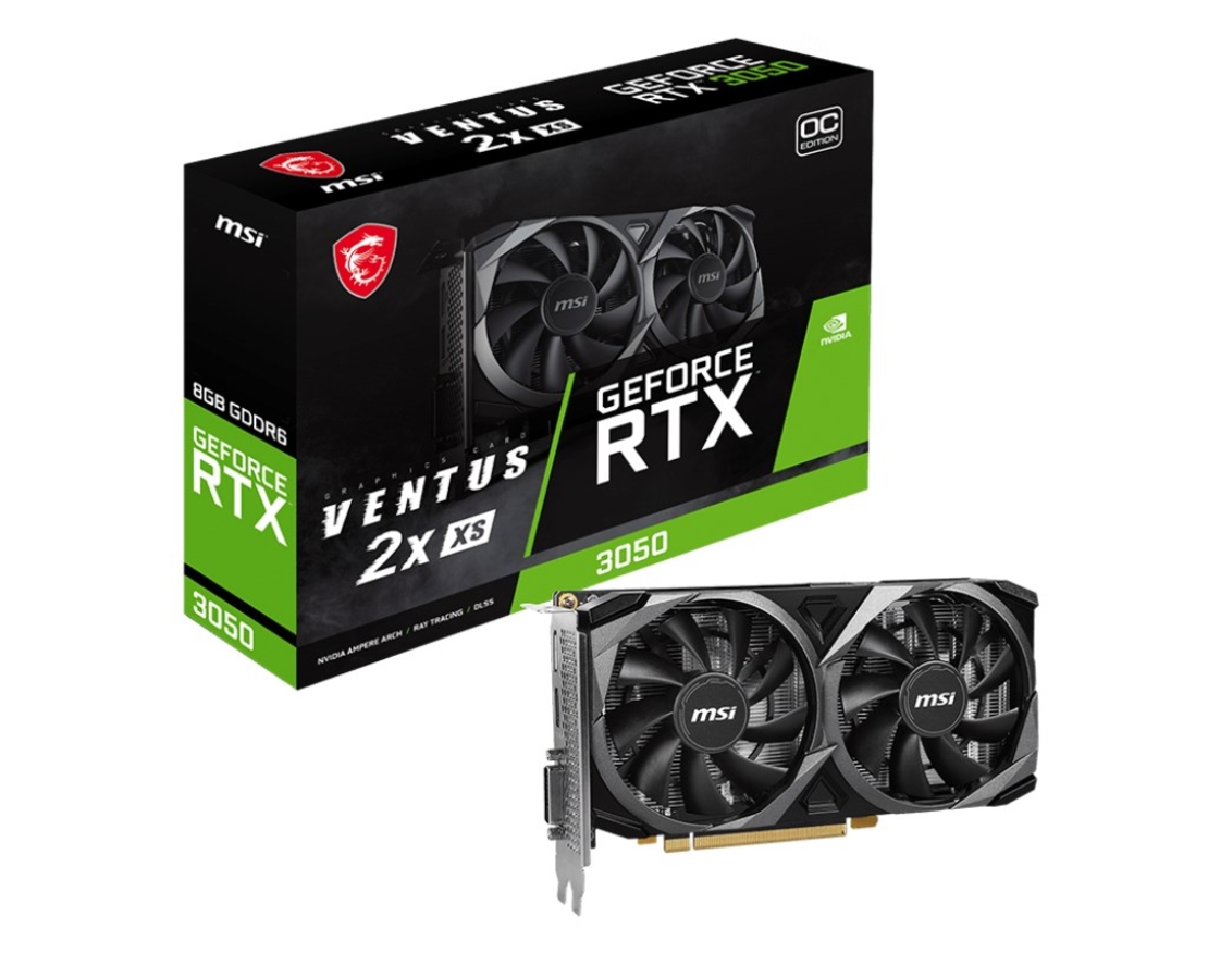MSI NVIDIA RTX 3050 VENTUS 2X XS 8G OC