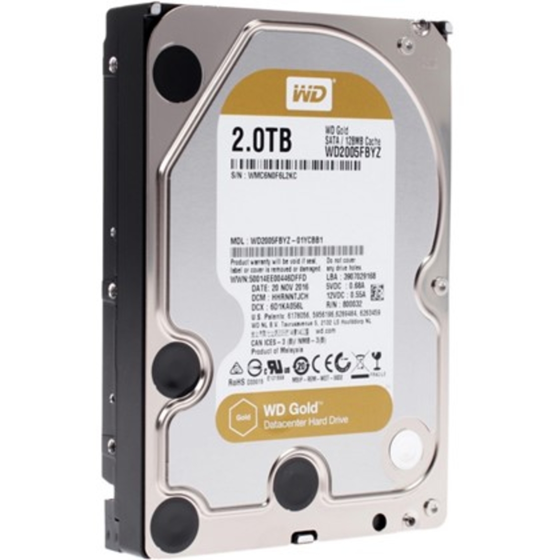 2TB 128MB 7200RPM 6GB/s WD2005FBYZ GOLD WD