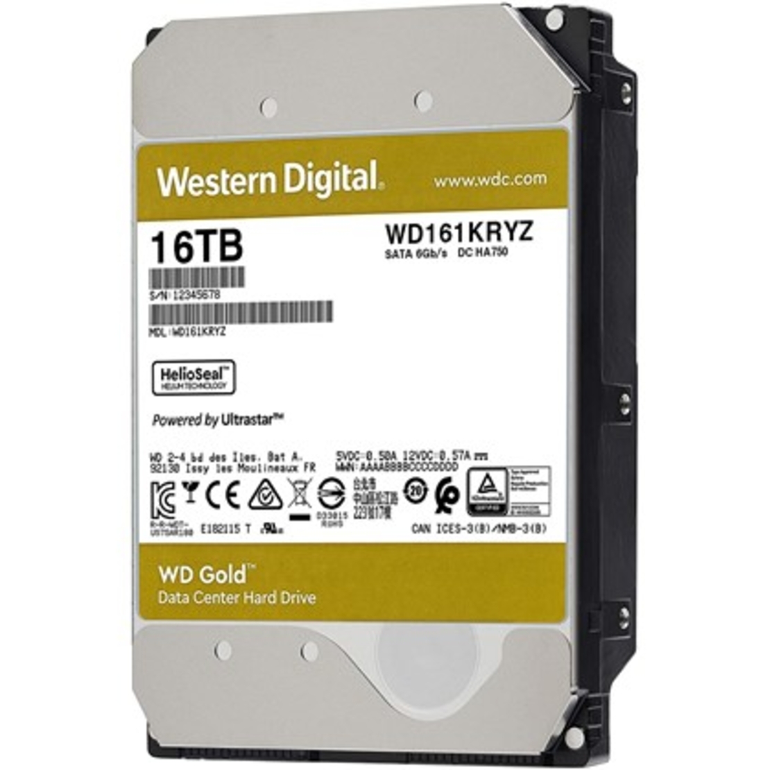 16TB 512MB 7200RPM 6GB/s WD161KRYZ GOLD WD