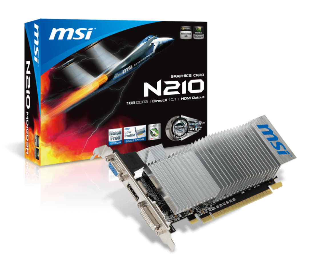 MSI N210-1GD3/LP DVI/VGA/HDMI
