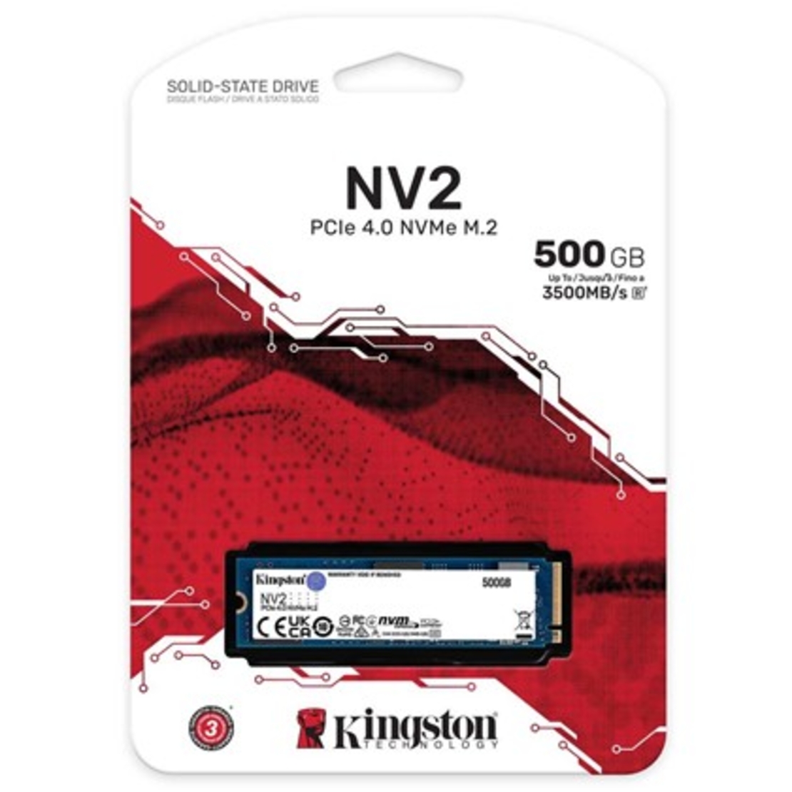 KINGSTON SSD 500GB NV2 PCIe NVMe 4.0 x4 M.2 2280