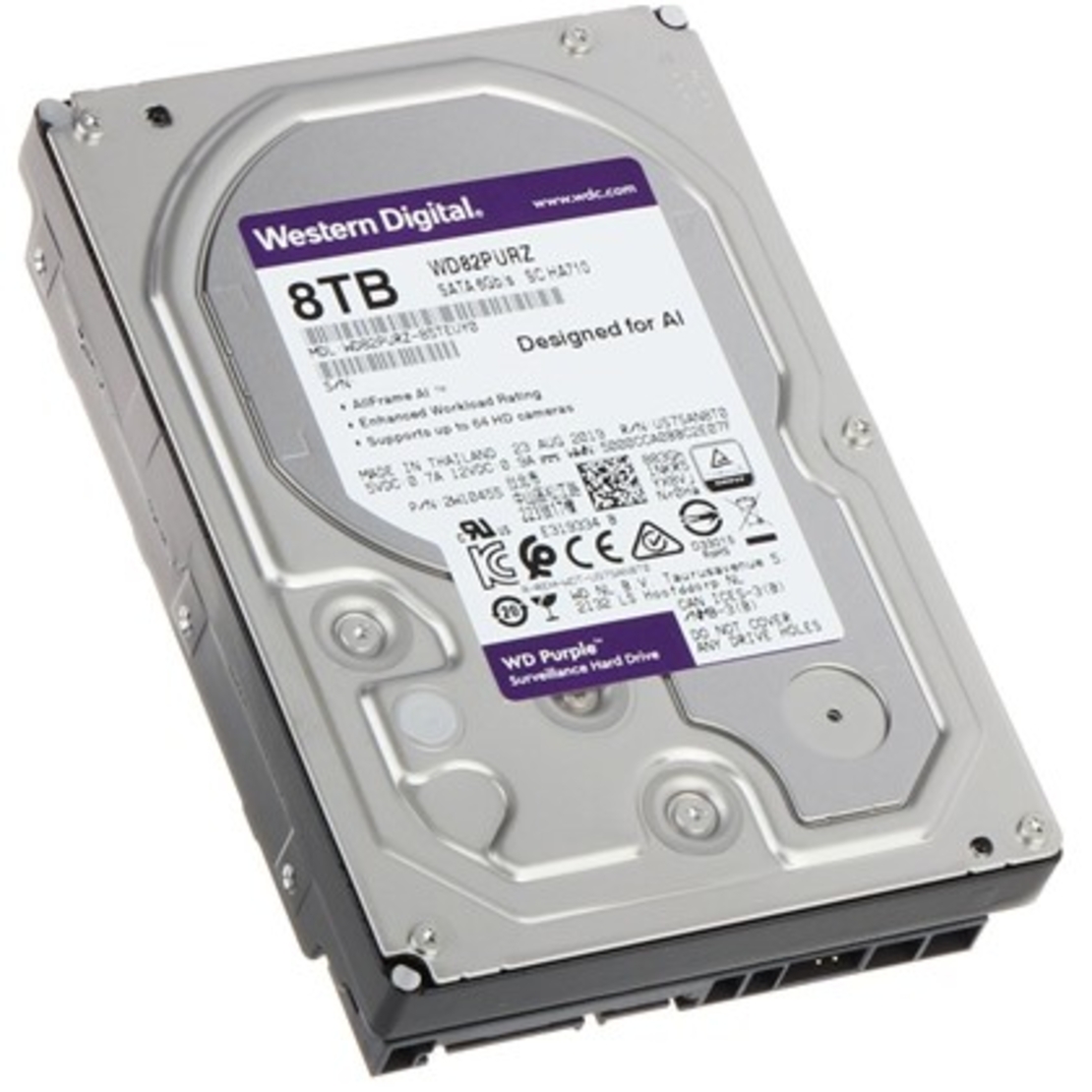 8TB 256MB SATA III 6GB/s 8001PURP PURPLE WD